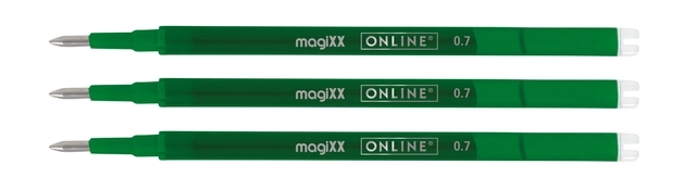 Een Gelschrijvervulling Online Magixx 0.7mm 3st groen koop je bij All Office Kuipers BV