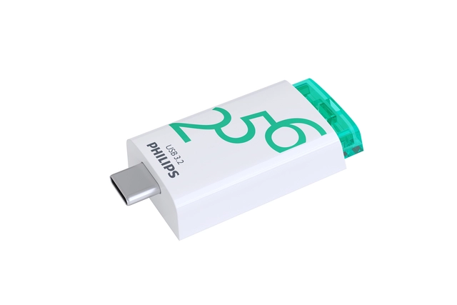 Een USB Stick Philips Click USB-C 256GB Spring Green koop je bij De Joma BV