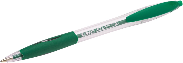 Een Balpen Bic Atlantis classic grip clic medium groen koop je bij D. Sonneveld B.V.