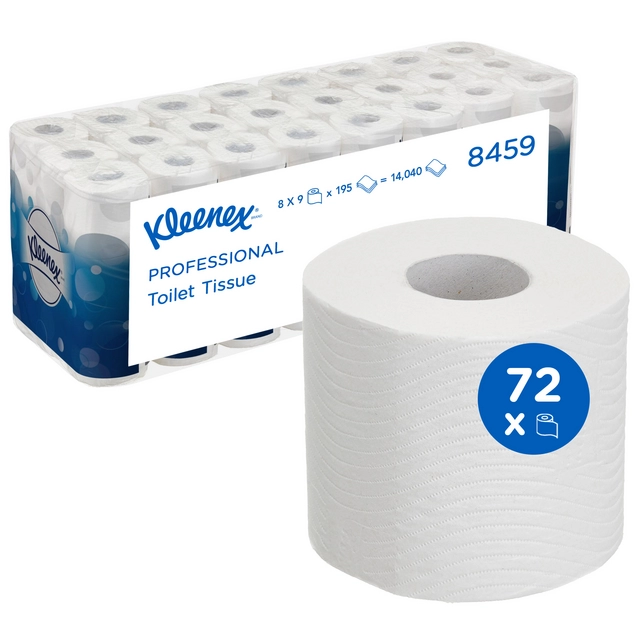 Een Toiletpapier Kleenex 3-laags 195vel wit 8459 koop je bij De Joma BV