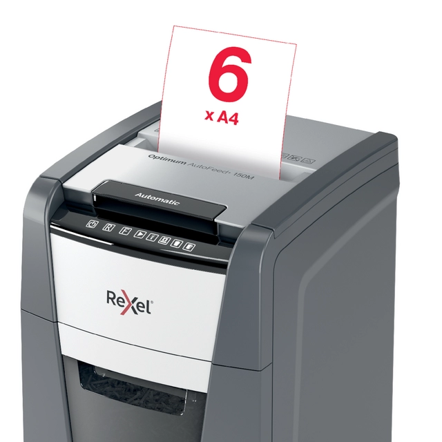 Een Papiervernietiger Rexel Optimum Auto+ 150M 2x15mm koop je bij All Office Kuipers BV