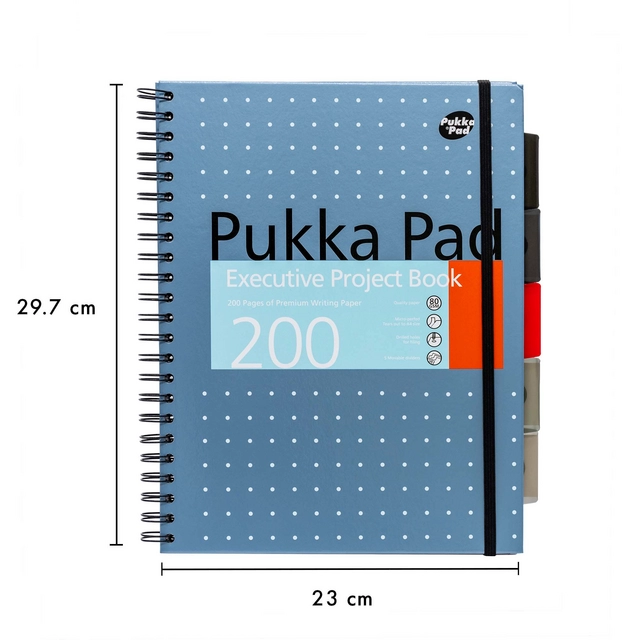 Een Projectboek Pukka Pad Metallic Executive A4 lijn 5-tabs 4-gaats 200 pagina's 80gr assorti koop je bij Romijn Office Supply