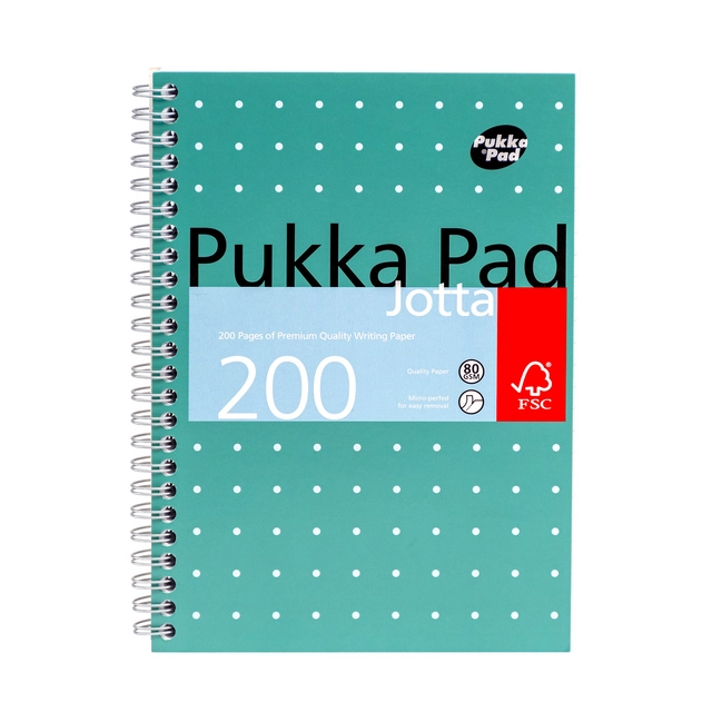 Een Notitieboek Pukka Jotta A5 lijn 200pag 80gr gn koop je bij All Office Kuipers BV