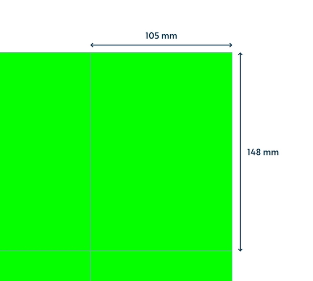 Etiket Rillprint 105x148mm fluorgroen 400 etiketten