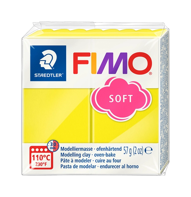 Boetseerklei Fimo soft 57 gram limoengeel