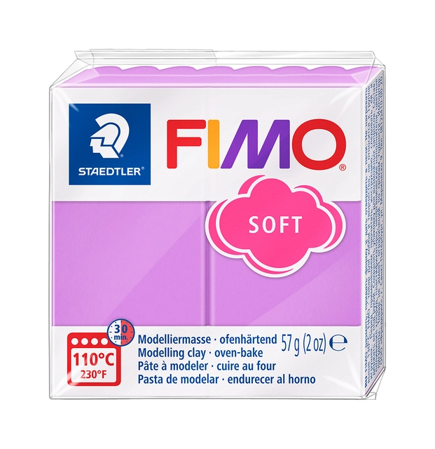 Boetseerklei Fimo soft 57 gram lavendel