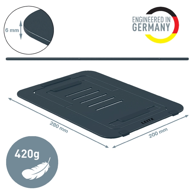 Een Laptopstandaard Leitz Ergo Aluminium plat verstelbaar koop je bij D. Sonneveld B.V.