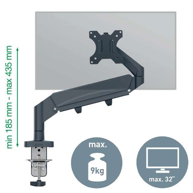 Een Monitorarm Leitz Ergo Ruimtebesparend Enkel koop je bij Clippz! Office Supplies