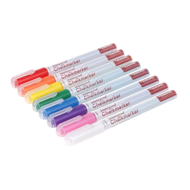 Een Krijtstift Europel watervast 1-3mm assorti etui 8 stuks koop je bij Romijn Office Supply