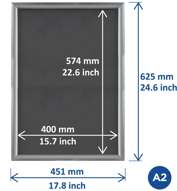 Een Kliklijst Europel Economy A2 zilver koop je bij Clippz! Office Supplies