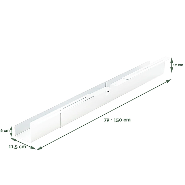 Een Kabelgoot BRASQ verstelbaar 75-150cm CT100 wit koop je bij Mado BV