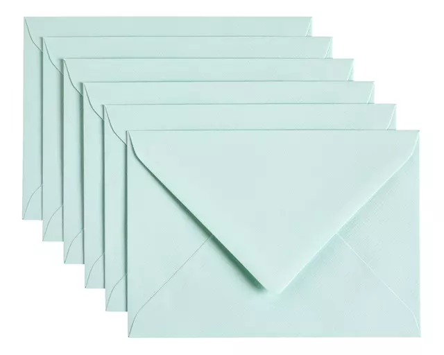 Een Envelop Papicolor C6 114x162mm zeegroen pak à 6 stuks koop je bij De Joma BV