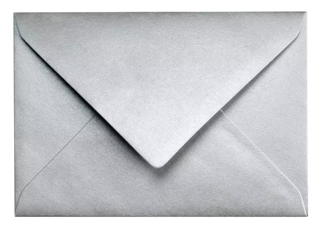 Een Envelop Papicolor C6 114x162mm metallic zilver koop je bij De Joma BV