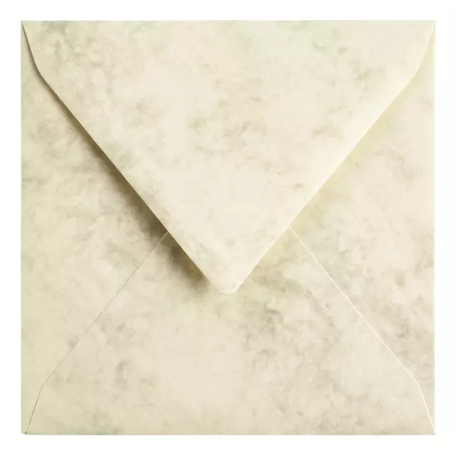 Een Envelop Papicolor 140x140mm marble ivoor pak à 6 stuks koop je bij Continu Kantoor