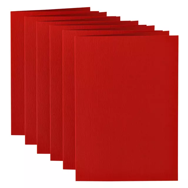 Een Correspondentiekaart Papicolor dubbel 105x148mm rood pak à 6 stuks koop je bij Schellen Boek- en Kantoorboekhandel