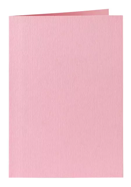 Correspondentiekaart Papicolor dubbel 105x148mm babyroze pak à 6 stuks