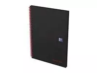 Een Cahier de notes Oxford Black n’ Red A4 ligné 140 pages 80g koop je bij QuickOffice BV