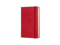 Notitieboek Moleskine pocket 90x140mm lijn hard cover rood