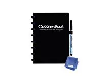 Notitieboek Correctbook A5 blanco 40blz ink black