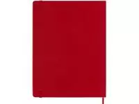 Notitieboek Moleskine XL 190x250mm lijn hard cover scarlet red