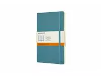 Notitieboek Moleskine large 130x210mm lijn soft cover reef blue