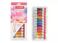 Een Acrylverf Talens Art Creation met stappenplan 12ml set à 12 kleuren koop je bij De Rijk Kantoorshop