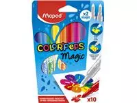 Een Viltstift Maped Color'Peps Magic set á 10 kleuren koop je bij De Joma BV