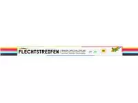 Vlechtstroken Folia 50x1cm 130gr 200 stroken assorti kleuren