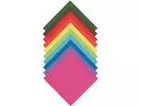 Een Origami papier Folia 70gr 20x20cm 100 vel assorti kleuren koop je bij De Joma BV