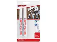 Een Viltstift edding 750 lakmarker rond 2-4mm wit blister à 2 stuks koop je bij Romijn Office Supply