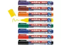 Buy your Viltstift edding 360 whiteboard rond 1.5-3mm assorti set à 8 stuks at QuickOffice BV