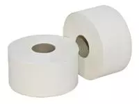 Een Toiletpapier Euro Products Q5 mini jumbo 2l recycled 180m wit 240218 koop je bij All Office Kuipers BV