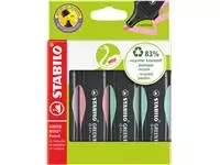 Buy your Markeerstift STABILO GREEN BOSS 6070/4 pastel assorti etui à 4 stuks at QuickOffice BV