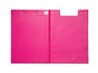 Klembordmap MAUL A4 staand met penlus PVC neon roze