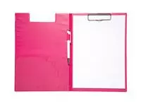 Klembordmap MAUL A4 staand met penlus PVC neon roze