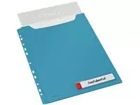 Een Insteekmap U-model Leitz Cosy harmonica A4 met perforatiestrip PP blauw koop je bij QuickOffice BV