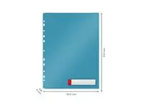 Een Insteekmap U-model Leitz Cosy harmonica A4 met perforatiestrip PP blauw koop je bij Romijn Office Supply