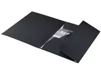 Een Dossiermap Leitz Recycle A4 3-kleps karton zwart koop je bij De Joma BV