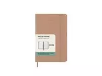 Een Agenda 2024 Moleskine 12M Planner Weekly 7dag/1pagina pocket 90x140mm hard cover sand brown koop je bij Draais.com