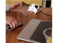 Een Stekkerdoos Brennenstuhl 2vdig USB 1.8m wit koop je bij All Office Kuipers BV