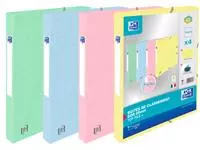 Een Elastobox Oxford Top File+ A4 25mm pastel assorti 4 stuks koop je bij Sysdicom BV