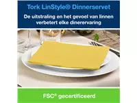 Dinnerservetten Tork LinStyle® 1/4-vouw 1-laags 50st mosterdgeel 478882