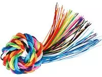 Een Scoubidoo touwtjes Folia 100cm 100st ass kleuren koop je bij All Office Kuipers BV