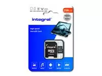 Een Geheugenkaart Integral microSDXC 256GB koop je bij iPlusoffice