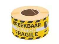 Een Etiket Rillprint fragile geel koop je bij All Office Kuipers BV