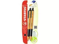 Een Balpen STABILO pointball 6030/46 medium zwart blister à 2 stuks koop je bij Clippz! Office Supplies