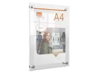 Een Infobord Nobo Premium Plus A4 acryl wand koop je bij All Office Kuipers BV