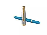 Een Vulpen Parker 51 Premium turquoise GT fijn koop je bij Kantorice office & business supplies