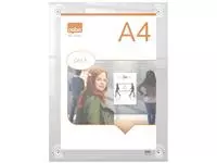 Een Infobord Nobo Premium Plus A4 acryl wand verplaatsbaar koop je bij De Joma BV