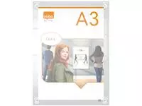 Een Infobord Nobo Premium Plus A3 acryl verplaatsbaar koop je bij All Office Kuipers BV